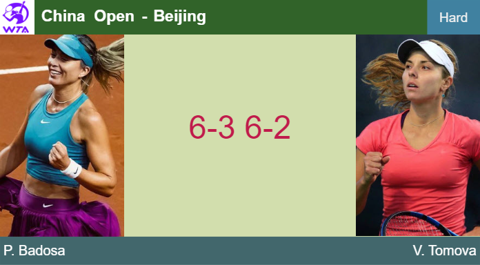 LIVE UPDATES. Paula Badosa obliterates Tomova in the 2nd round to set up a battle vs Sramkova at the China Open – BEIJING RESULTS