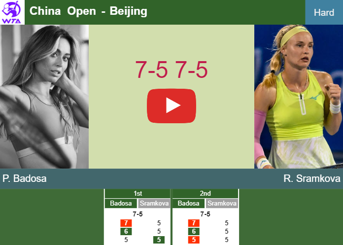 Paula Badosa topples Sramkova in the 3rd round – BEIJING RESULTS. HIGHLIGHTS