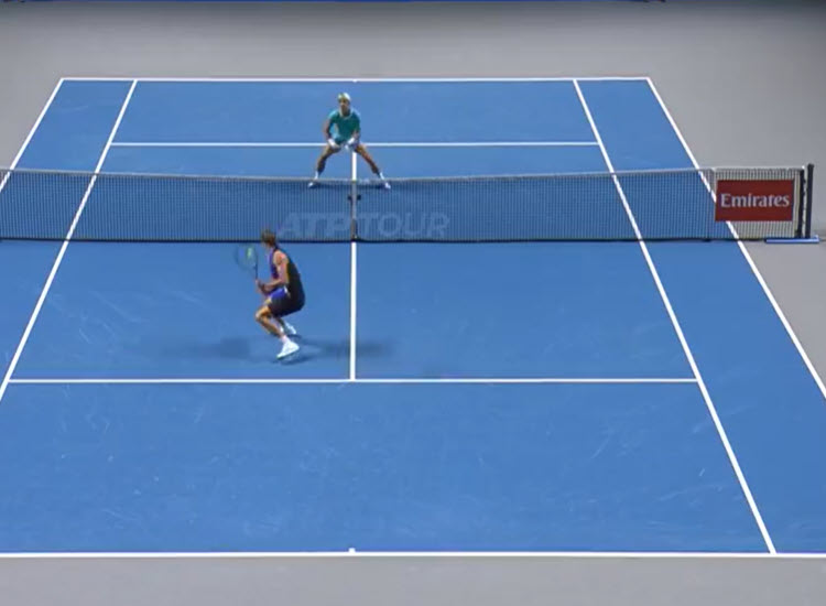 VIDEO. Musetti wins a superlative exchange at the net during his contest versus Zverev in Vienna