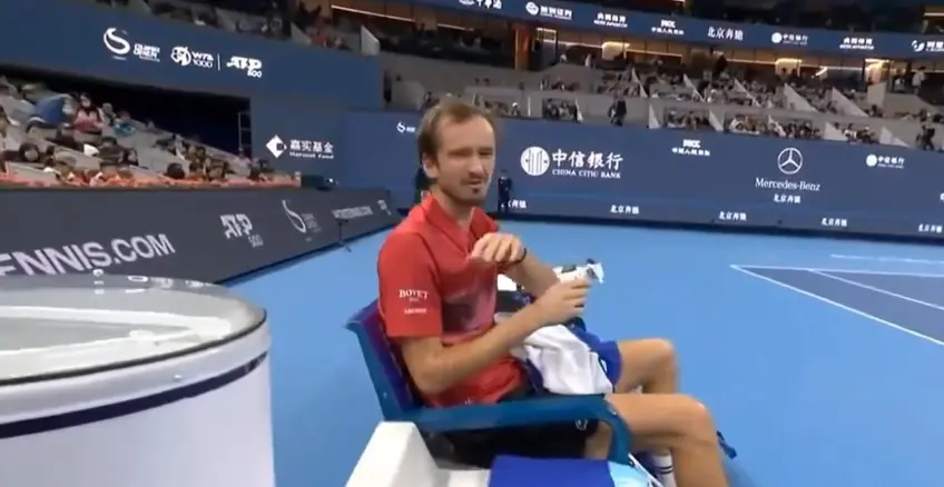 Watch: Daniil Medvedev delivers stunning rant during Beijing loss: Why pay for this!?