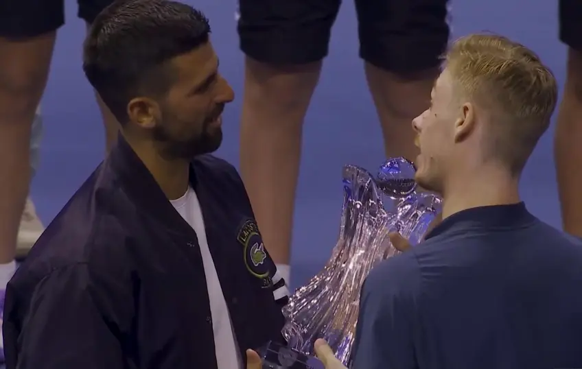 Novak Djokovic presents Denis Shapovalov with second ATP title in Belgrade