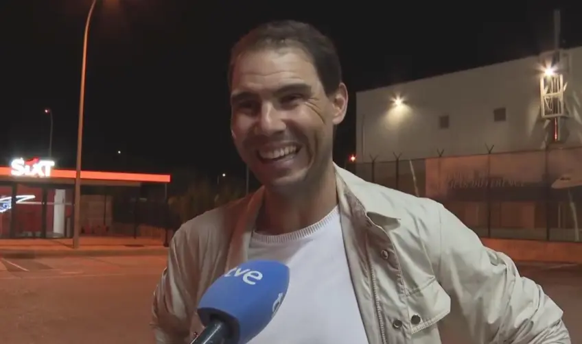 Watch: Rafael Nadal returns home and smiles: ‘I’m retired’