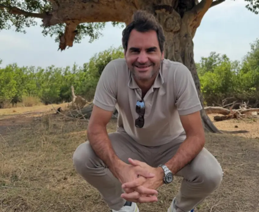 WATCH: Roger Federer into the wild among lions, rhinos and cheetahs