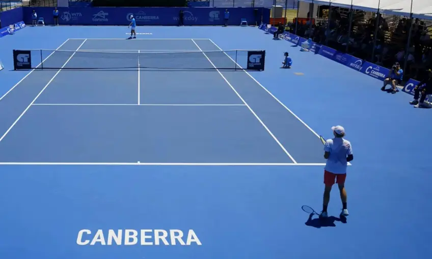 16-year-old Cruz Hewitt falls to Brandon Holt in Canberra