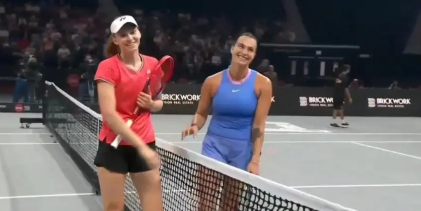 WTL: Aryna Sabalenka wins after 10MPs and nearly blowing big lead vs Elena Rybakina