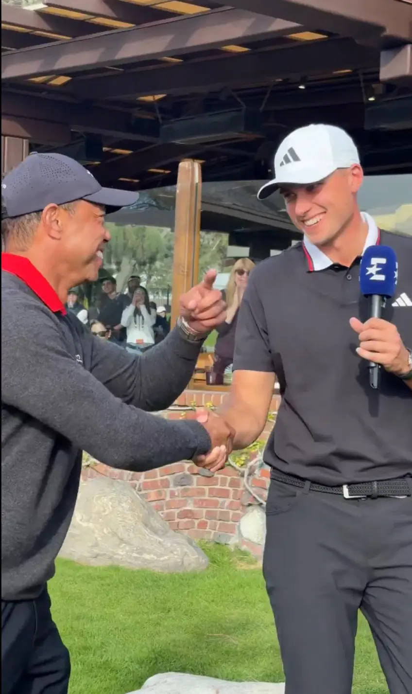 Ludvig Aberg reflects on special moment with Tiger Woods: He means so much to me