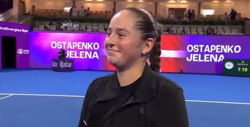 Watch: Jelena Ostapenko mocks Doha crowd after big win over Ons Jabeur