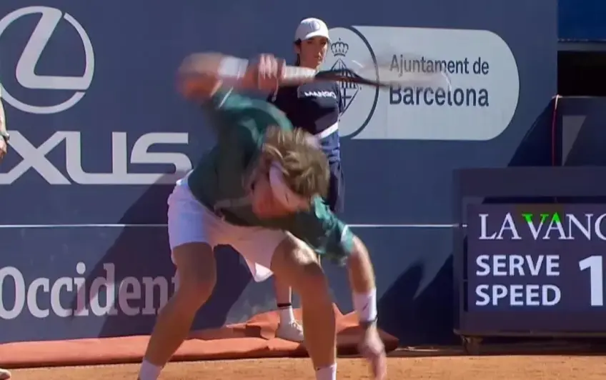 Watch: Andrey Rublev furious during his practice session at Indian Wells