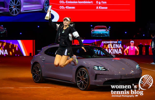Rybakina can now drive her Porsche, but won’t chase another in Stuttgart